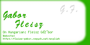 gabor fleisz business card